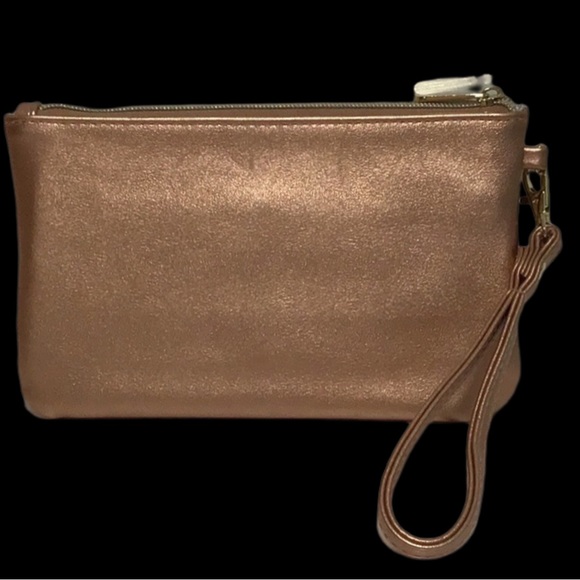 Adrienne Vittadini Wristlet/Clutch with Detachable Phone Charger Pack, Gold - Picture 4 of 10